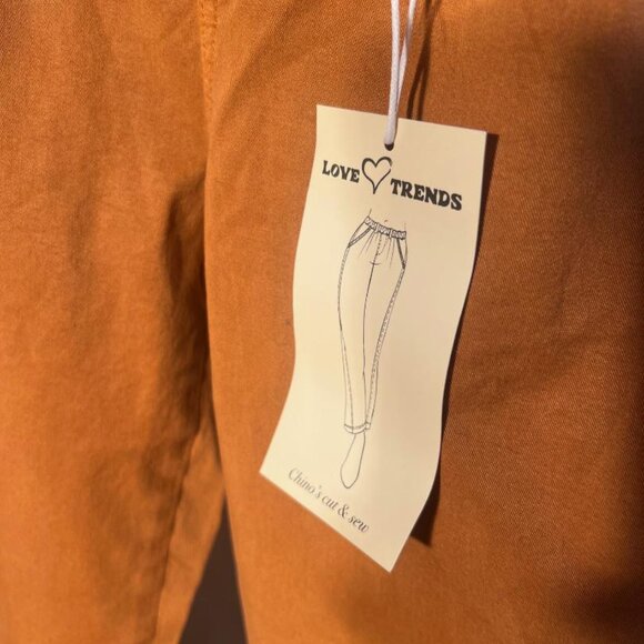 NWT Love Trends Pleated Pants in Rust - Size 1 - Picture 3 of 7